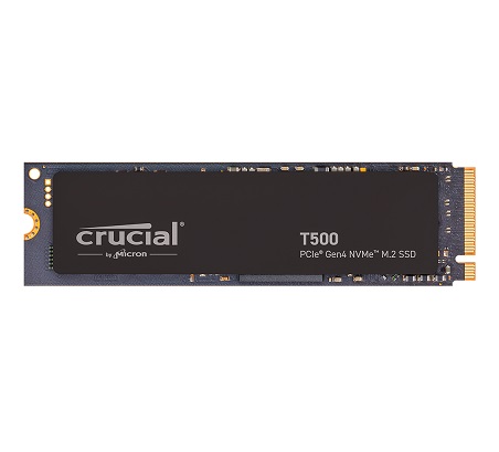 כונן אחסון פלאש קרושיאל Crucial CT4000T500SSD3 T500 4TB PCIe Gen4 NVMe M.2 SSD Read 7000MB/s Write 6900MB/s 2400TBW